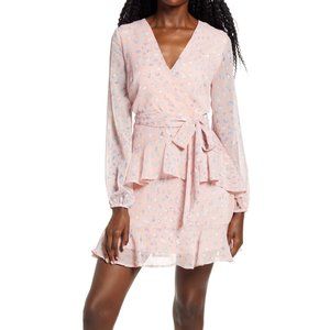 NWOT Leith Long Sleeve Wrap Front Minidress - XXS